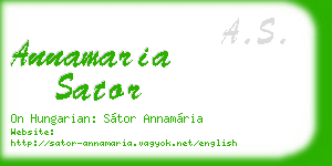 annamaria sator business card