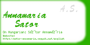 annamaria sator business card